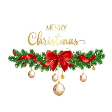 Imagem de CarpNettore Adesivos de Natal para Vitrines, Guirlandas, Decorações de Natal para Paredes de Lojas.