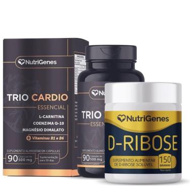Imagem de Kit Solução de Sinatra - Trio Cardio + D-Ribose Nutrigenes-Unissex