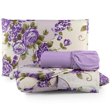 Imagem de Jogo De Cama Primavera Queen Algodão 180 Fios Lilas