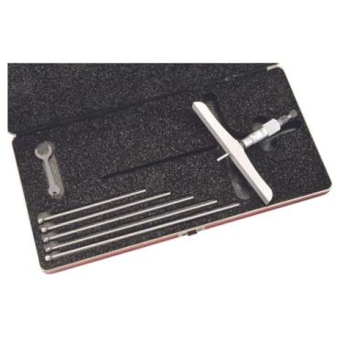 Imagem de starrett 440, profundidade nónio 445 medidores, Ratchet Stop, Lock nut, micrómetro Tipo, polegadas, 1