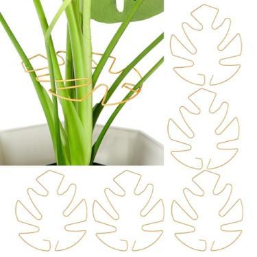 Imagem de Clipes de suporte de plantas Monstera – Pacote com 5 estacas de plantas internas de 19 x 17 cm para trepadeiras, pothos, filodendro | Acessórios de treliça duráveis para mastros de musgo, plantas