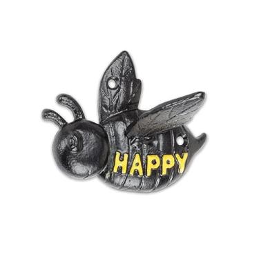 Imagem de Abbott Collection Gancho Bee Happy, 8 cm, preto, amarelo, ferro fundido