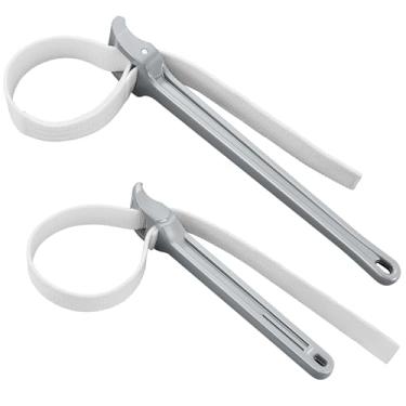Imagem de MAXPOWER Chave de alça 2 peças, chave de alça ajustável de 30,5 cm, 45,7 cm, chave de tubo de nylon para substituir filtro de óleo, filtro de água, junções de PVC