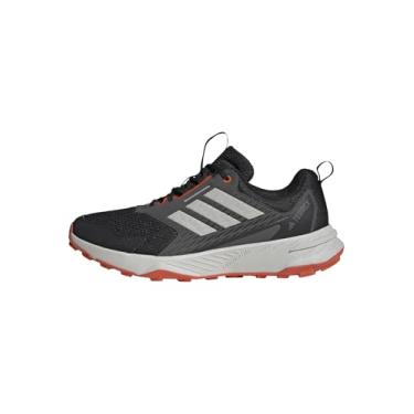 Imagem de adidas Tênis de corrida masculino Terrex Tracefinder Trail, Preto/cinza/laranja semiimpacto, 40