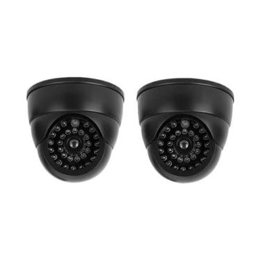 Imagem de Câmera Falsa Realista Com Luz LED Simulada, Monitor Falso De Vigilânci