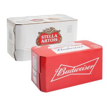 Imagem de Kit Cerveja Stella Artois + Budweiser Lager