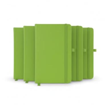 Imagem de Caderno de Anotações A6, Capa Dura em Material Sintético, Vermelho, 80 Folhas Pautadas, com Elástico e Suporte para Caneta, Capa em PU (14x9cm) (5, Verde)