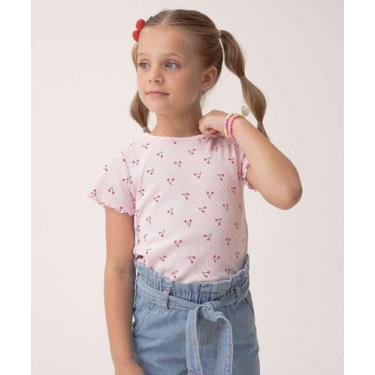 Imagem de Blusa Infantil Estampa Cerejas Marisa Tam 4 a 10-62005, Rosa, 4