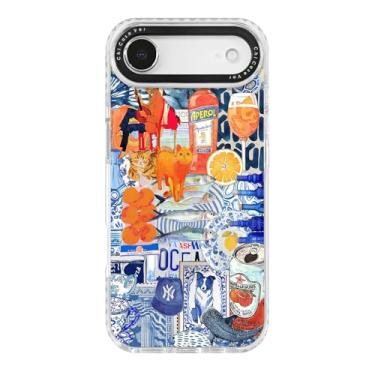 Imagem de ChiCaseVer Capa para iPhone Air Pro Max, estampa mediterrânea de colagem Aperol com gatos, proteção contra quedas de nível militar, proteção de TPU macio e fino para mulheres e meninas