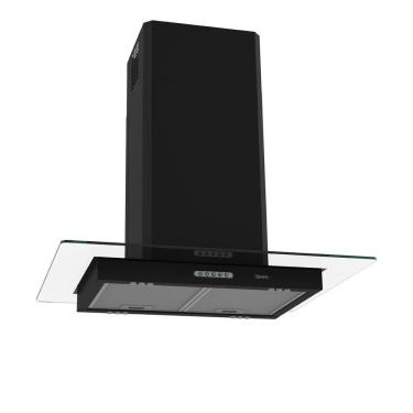 Imagem de Coifa Terim Ilha Teto Vidro Reto Black 75 cm Preto 110V