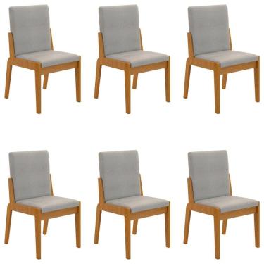 Imagem de Conjunto de 6 Cadeiras Sinfonia com Estofado em Linho