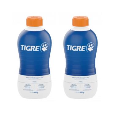 Imagem de Kit 2 Unidades Adesivo Cola Pvc Tigre Frasco 850G Para Tubos