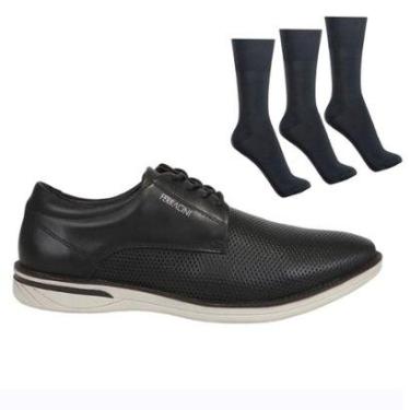 Imagem de Kit Sapato Ferracini Monterrey Gold Masculino + 3-Masculino