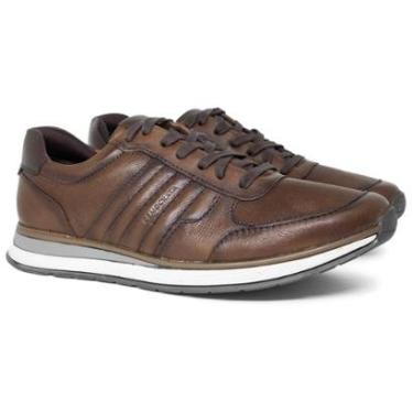 Imagem de Sapatênis Tênis Masculino Democrata Denim Grow Hi Soft Couro Cadarço Conforto 203201-Masculino