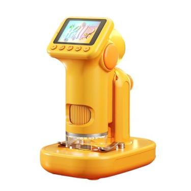 Imagem de Diydeg Microscópio Digital Portátil para Crianças, Microscópio Portátil de Bolso 1600X 1080P, Brinquedo Científico Com Tela de 2", Kit Científico Educacional para Meninos e Meninas