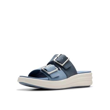 Imagem de Clarks Sandália feminina Drift Buckle Slide, Jeans Combi, 12 Wide