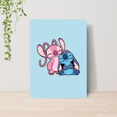 Imagem de Genérico, Quadro Lilo e Stitch Infantil A4 | Placa MDF 17