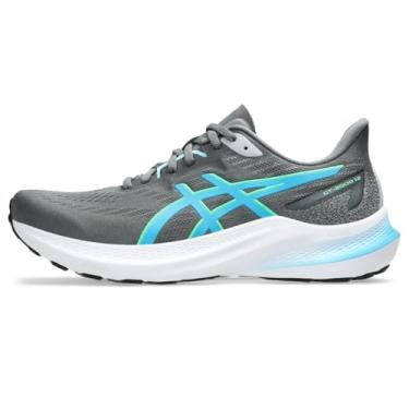 Imagem de ASICS Tênis de corrida masculino GT-2000 12, Cinza aço/Digital Aqua, 42