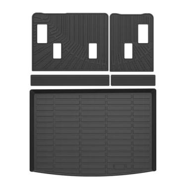 Imagem de Forro de carga para Chevy/Chevrolet Suburban e GMC Yukon XL 2021-2025 2026, tapetes de carga para todos os climas para acessórios suburbanos, tapete de porta-malas TPE resistente, acessórios de carro