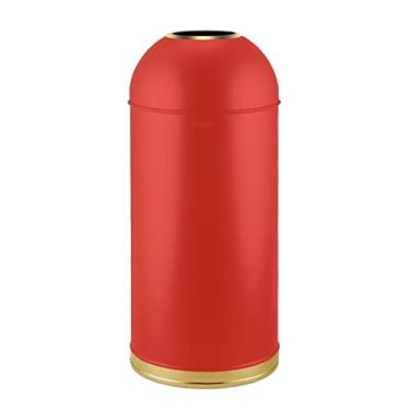 Imagem de Caixote de lixo externo grande lata de lixo de aço inoxidável externo com balde interno removível, recipiente de lixo comercial de topo aberto, 48L/12,6 galões grande