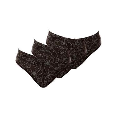 Imagem de Kit com 3 Calcinha Alta Olimpo Demillus 26639, Preto, EG