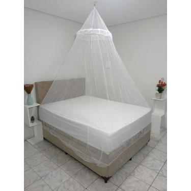 Imagem de Mosquiteiro Branco Renda Filó Para Cama Casal E Solteiro - Nordesul 