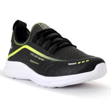 Imagem de Tênis Kalum Valente Feminino Original Confortável, 37, Preto verde, Un