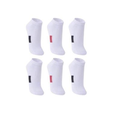 Imagem de Kit com 6 Pares de Meias Brancas Trifil T06234 Esportivas, 39/43