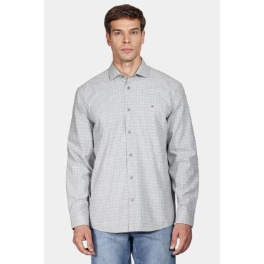 Imagem de Camisa Aramis Regular Mescla Xadrez Cinza-Masculino