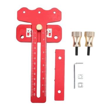 Imagem de Generic Gabarito de Serra de Mesa, Gabarito de Rasgo Fino de Liga de Alumínio Com 3 Polias e Escalas Gravadas para Ranhura Em U de 3/8 pol. X3/4 pol. para Fita de Serra de Mesa