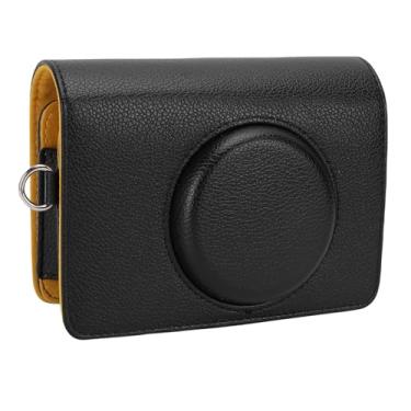 Imagem de Jiawu Capa de Couro PU para Impressora de Câmera MS200 Bolsa Protetora Elegante para Entusiastas e Profissionais da Fotografia (Preto)