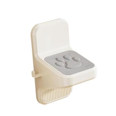 Imagem de harayaa Apoio para os pés no chuveiro, estável, multifuncional, compacto, sem furos, antiderrapante, para manicure, depilação, pernas e pedicure em casa, Branco Cinza