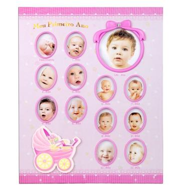 Imagem de Álbum Fotográfico Bebe Rosa Para 100 Fotos 15x21