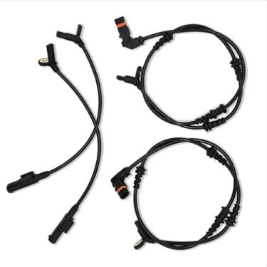 Imagem de Sensor de velocidade da roda compatível com R320 2007 2008 2009, conjunto de 4 peças, dianteiro e traseiro, ABS, para substituição do sensor de velocidade da roda, código 1645400917