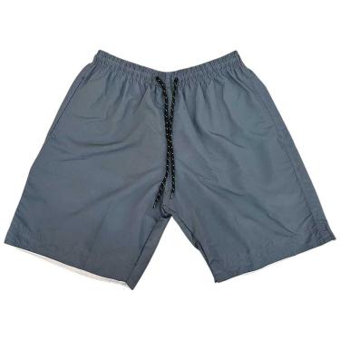Imagem de Bermuda Tactel 3 Bolsos Barra Postiça Masculina - Cinza-Masculino