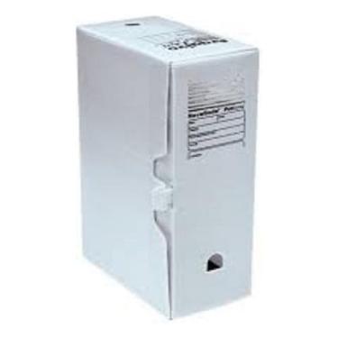 Imagem de Kit Caixa Arquivo Morto Plástica para Organização de Documentos A4 e Ofício, Empilhável, Leve, Diversas Cores, Ideal para Escritório, Casa e Arquivos (Branco,40 Unidades)