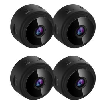 Imagem de Câmera Sem Fio Portátil Segurança Noturna Monitoramento Inteligente(4PCS)