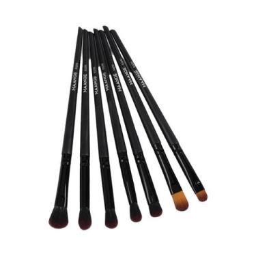 Imagem de Kit De Pincéis De Maquiagem Para Olhos Com Cerdas Sintéticas Macias MA