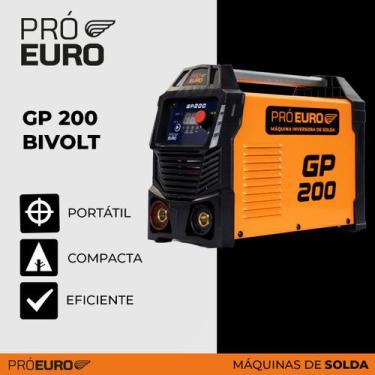 Imagem de Máquina Solda Inversora GP 200A Tig Lift MMA Bivolt Portátil Pró Euro,