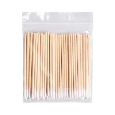 Imagem de Cotonetes Ultrafinos 100 Unidades Com Ponta Pequena Para Limpeza De Po