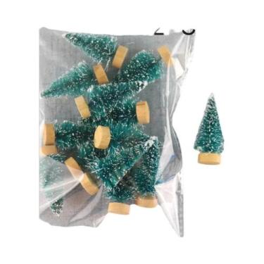 Imagem de Mini Árvores De Natal 12 Peças DIY Ornamento Artificial De Pinheiro Si
