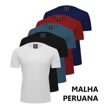 Imagem de Kit 3 Camisetas Camisa Masculina Básica Lisa Algodão Premium - Abuh Cl