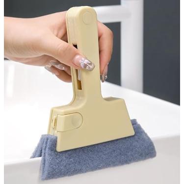 Imagem de Escova de limpeza multifuncional doméstica quatro em um, ranhura de janela, limpeza de poeira, cantos mortos, ranhuras de janela, portas