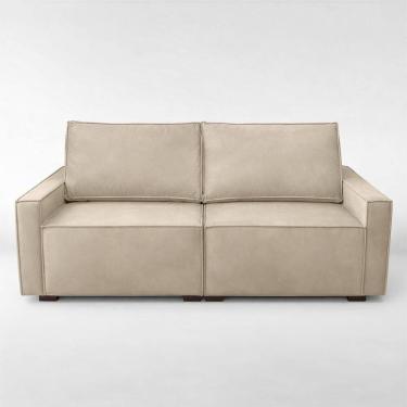 Imagem de Sofá 2 Metros Contemporâneo Sala Estar Luxo Moderno Suede Cor:capuccino