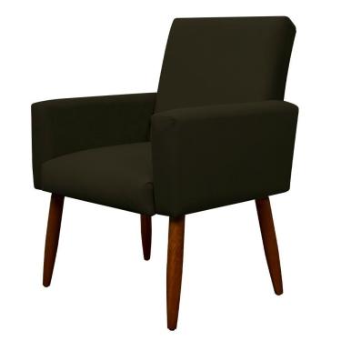 Imagem de Poltrona Nina Sala Pés Em Madeira Herrero Marrom