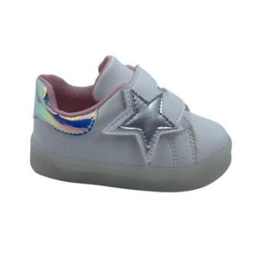 Imagem de Tênis Mini Sua Cia Baby Estrela Sola com Led Branco 663 - Branco 20-Feminino