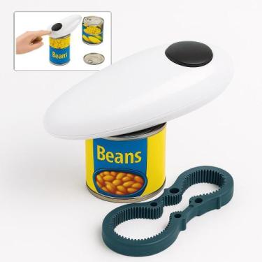 Imagem de Abridor Elétrico de Latas e Potes 2 em 1 Automático Portátil Seguro On