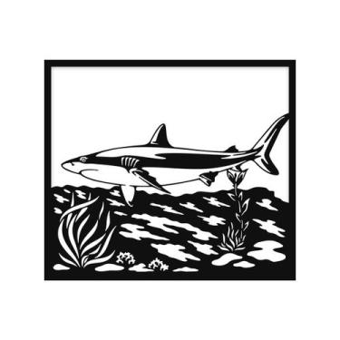 Imagem de Quadro decorativo algas mar alto relevo 32x36cm sala - Decoraset