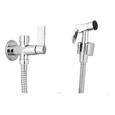 Imagem de Ducha Higiênica Com Derivação Metal Adaptador 2 Saídas Luxo Cor:CromoA