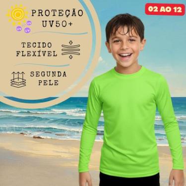 Imagem de Camisa Térmica Infantil Menino Manga Longa Proteção Solar Segunda Pele